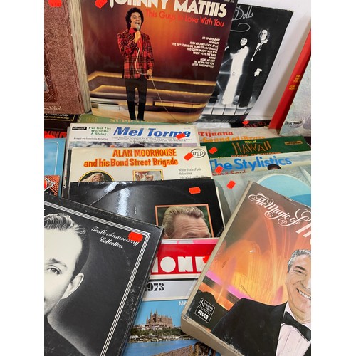 239A - Large selection of assorted records includes Tom Jones, Country Girl, Brass band, Johny Mathis etc