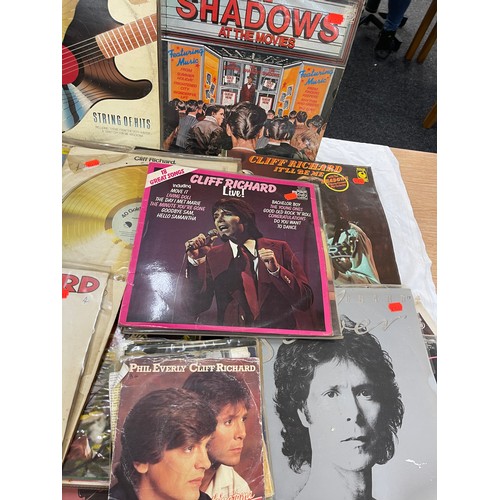 116 - Large selection of Cliff Richard and The shadows records