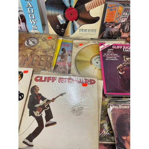 116 - Large selection of Cliff Richard and The shadows records