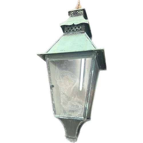 217 - Antique outdoor garden lamp, measures approximately 39 inches length 16 inches wide