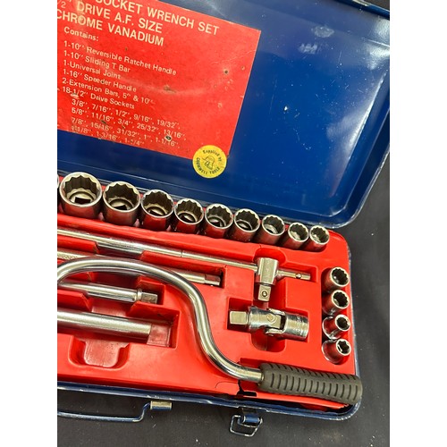 145 - Cased socket set