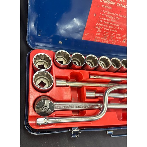 145 - Cased socket set