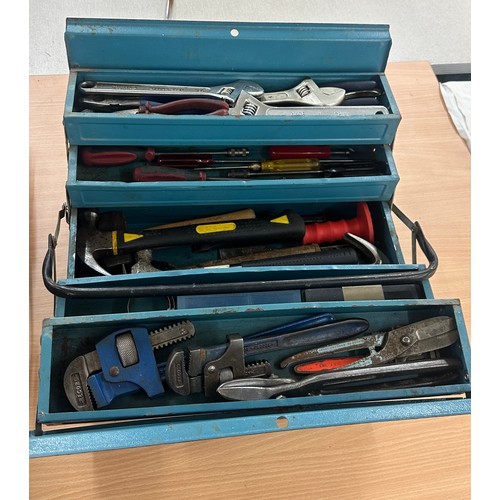 103 - Selection of assorted tools in metal tool boxes