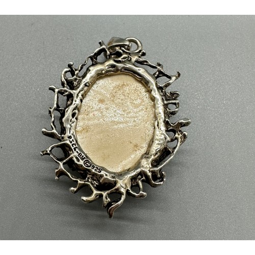 480 - Vintage silver mounted cameo by plsc-bm