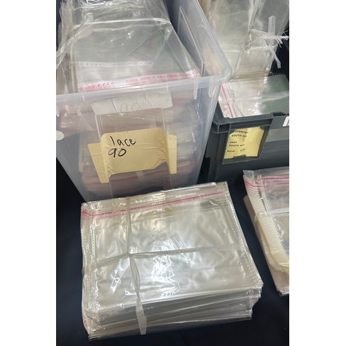 241 - Selection of clear cellophane card sleeves