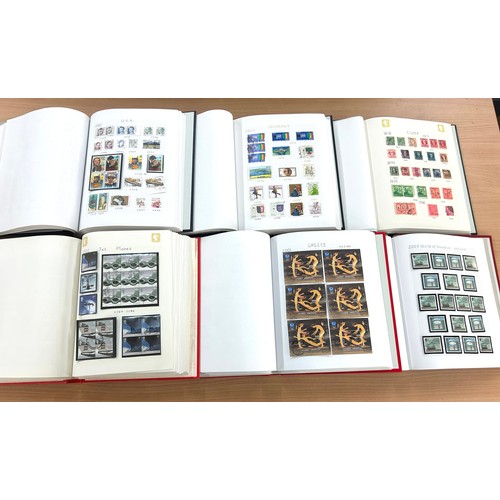 357 - Selection of 6 stamp albums to include Germany, Grand prix cars , Jet planes etc