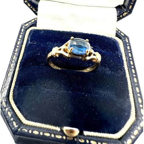 165 - 9ct gold sapphire ring (2g)