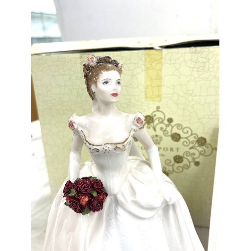 579 - Two Coalport lady figures with box, includes Her Hearts Desire and ladies of fashion Sue