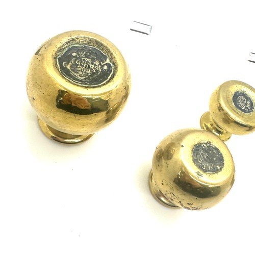 559 - Set of Georgian very heavy brass weights