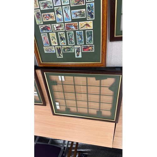 135A - Selection of Framed cigarette cards, largest measures approximately 28 inches tall