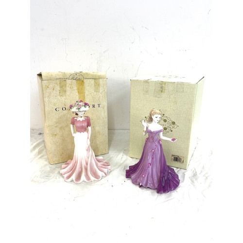 596 - Two Coalport lady figures with box, includes ladies of fashion Liz and Barbara