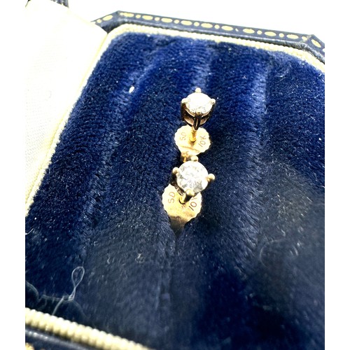 160 - 10ct gold diamond stud earrings (0.7g)