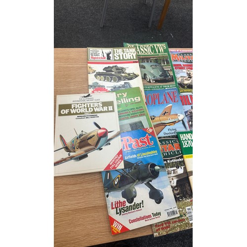 122 - Selection of vintage Military magazines to include Flypass, The Tank Story etc