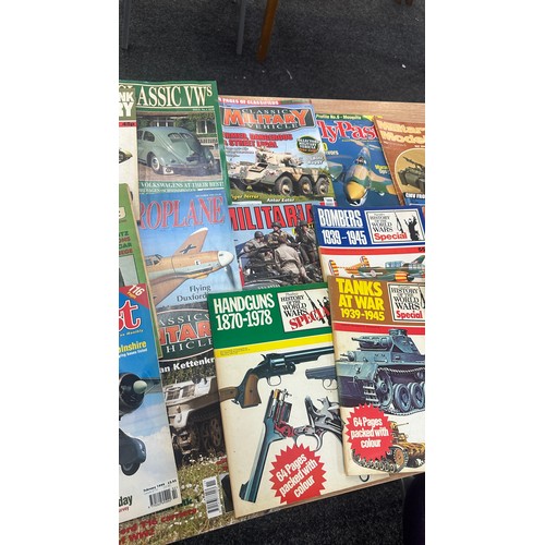 122 - Selection of vintage Military magazines to include Flypass, The Tank Story etc