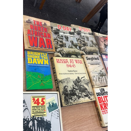 233 - Selection of books about the Battles of WW2 to include D-Day, Russia at War, The Eastern Front etc