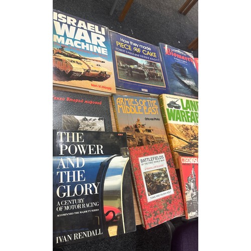 161 - Selection of miscellaneous books to include War books, car books etc