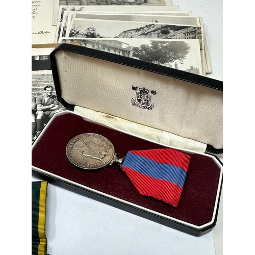 407 - WW1-WW2 Family medal groups & original paperwork & photos ww1 trio to 12637 pte w.g Langrish dorset ... 