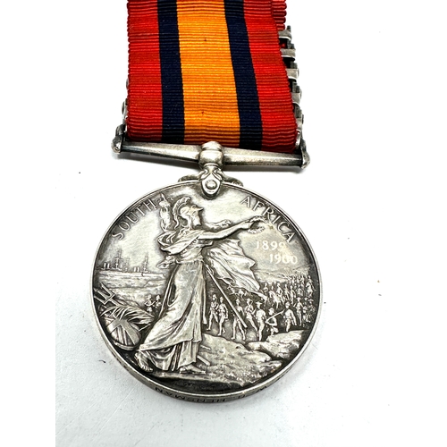 411 - Boer War 5 bar Q.S.A medal to 5266 pte w.g hensman 2nd dragoon guards