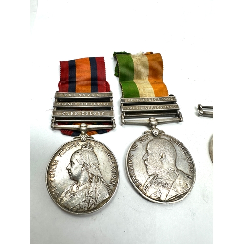 413 - Boer war & ww1 medal group to 3961 pte g butler bedford reg trio named to same person number 8444