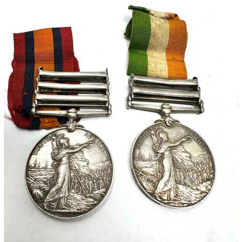 413 - Boer war & ww1 medal group to 3961 pte g butler bedford reg trio named to same person number 8444