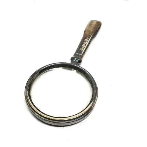 40 - millenium silver royal mail magnifying glass measures approx 14cm long