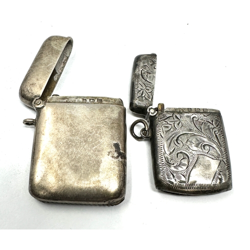 35 - 2 antique silver vesta cases