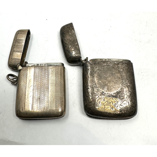36 - 2 antique silver vesta cases