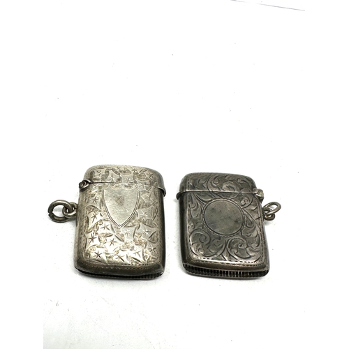 48 - 2 antique silver vesta cases