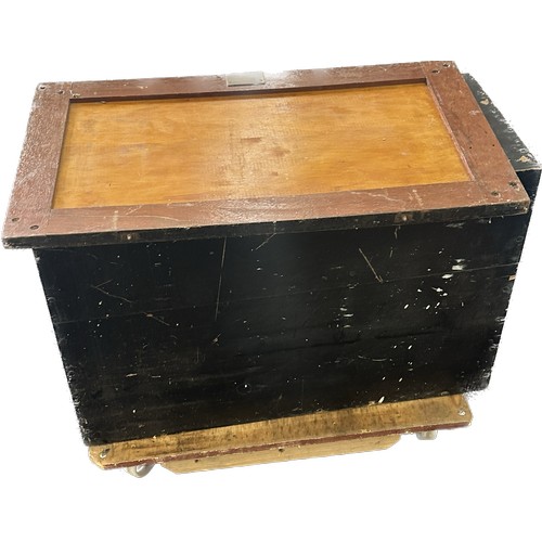 345 - 7 drawer large wooden toolbox, with some contents, approximate measurements Height 24, Width 30 inch... 