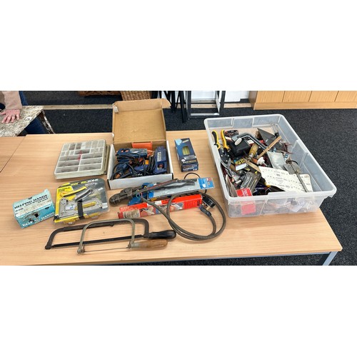 347 - Large selection of tools includes glue guns, staplers etc