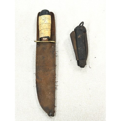 548 - Antique dagger, pig stabber pocket knife