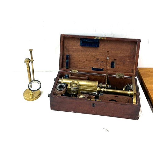 548A - Antique cased microscope marked W Ladd, 31 Chancery Lane, London