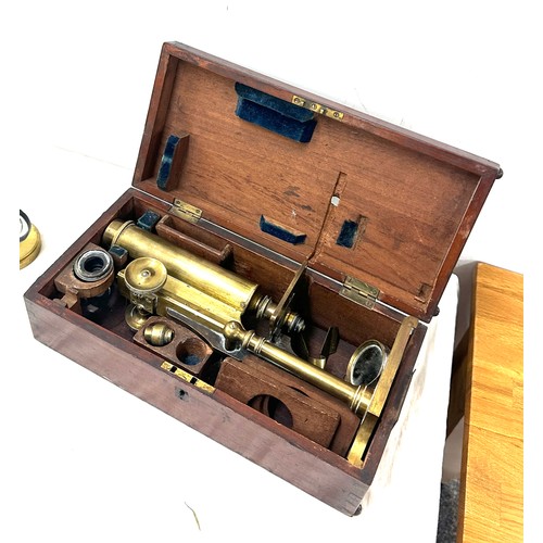 548A - Antique cased microscope marked W Ladd, 31 Chancery Lane, London