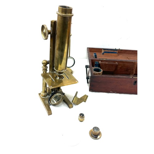 548A - Antique cased microscope marked W Ladd, 31 Chancery Lane, London