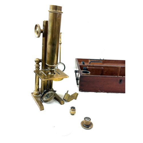 548A - Antique cased microscope marked W Ladd, 31 Chancery Lane, London