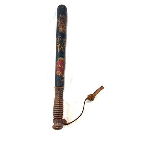 531 - Victorian hand painted police truncheon marked ' Constable