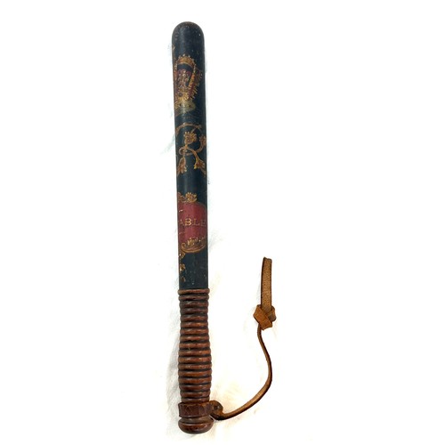 531 - Victorian hand painted police truncheon marked ' Constable