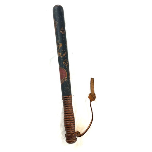 531 - Victorian hand painted police truncheon marked ' Constable