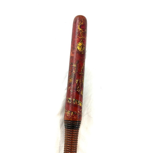 532 - Antique Georgian hand painted police truncheon