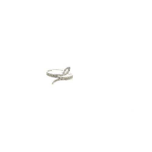 471 - Vintage 9ct gold and diamond snake ring