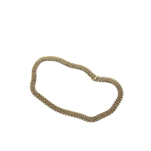 496 - 9ct gold ladies chunky choker, overall length 42cm, weight 29.1g