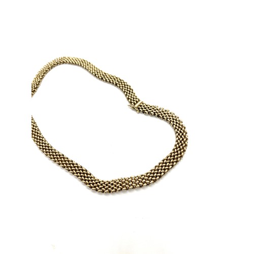 496 - 9ct gold ladies chunky choker, overall length 42cm, weight 29.1g