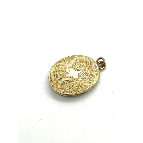 493 - Vintage 9ct hair locket, overall approximate weight 2.3g