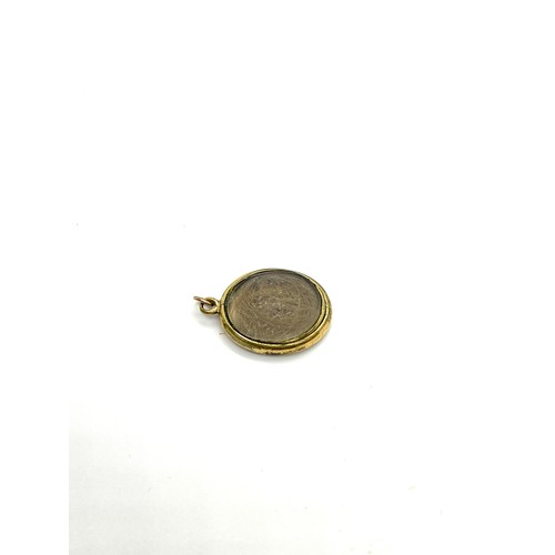 493 - Vintage 9ct hair locket, overall approximate weight 2.3g