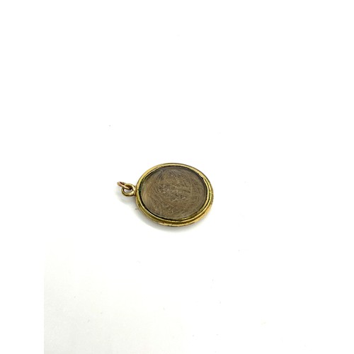 493 - Vintage 9ct hair locket, overall approximate weight 2.3g