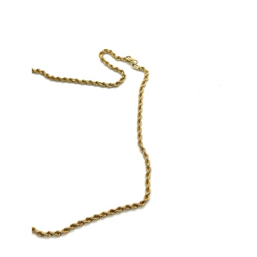 492 - 9ct gold rope chain, chain length: 44cm, approximate weight 2.9g