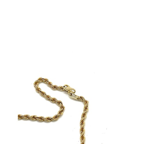 492 - 9ct gold rope chain, chain length: 44cm, approximate weight 2.9g