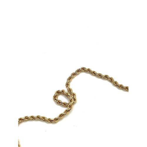 492 - 9ct gold rope chain, chain length: 44cm, approximate weight 2.9g