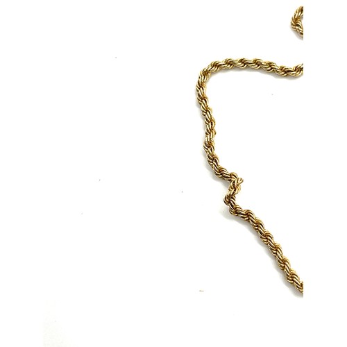 492 - 9ct gold rope chain, chain length: 44cm, approximate weight 2.9g