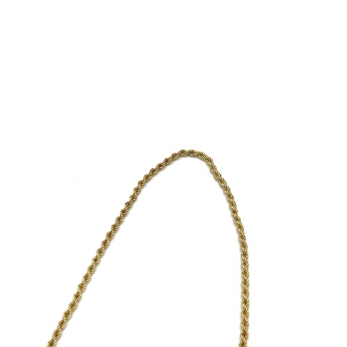 481 - 9ct gold rope chain, approximate length 46cm, Weight 2.5g